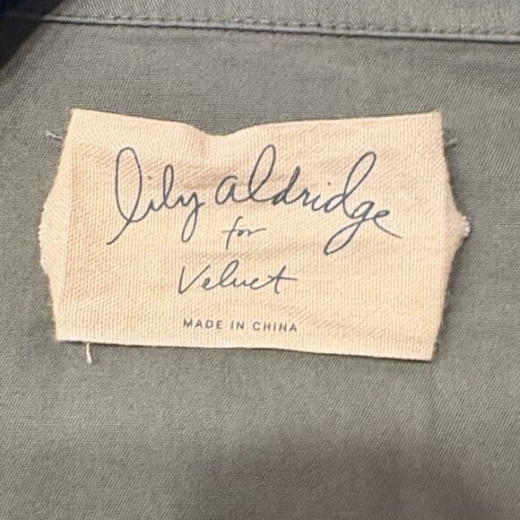Lily Aldridge for Velvet Olive Green Jacket Cotton Size XL - Picture 11 of 12